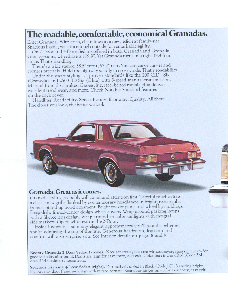 1975 Ford Granada Brochure Page 9
